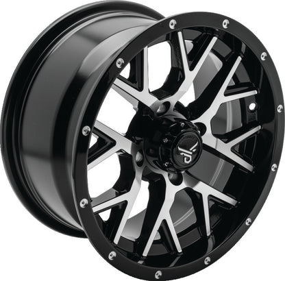 QuadBoss Barbwire 14X7 - 5+2 - 4/110 - Black Machined