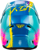 Fly Racing Kinetic Drip Youth Helmet - Turquoise/Pink/Yellow