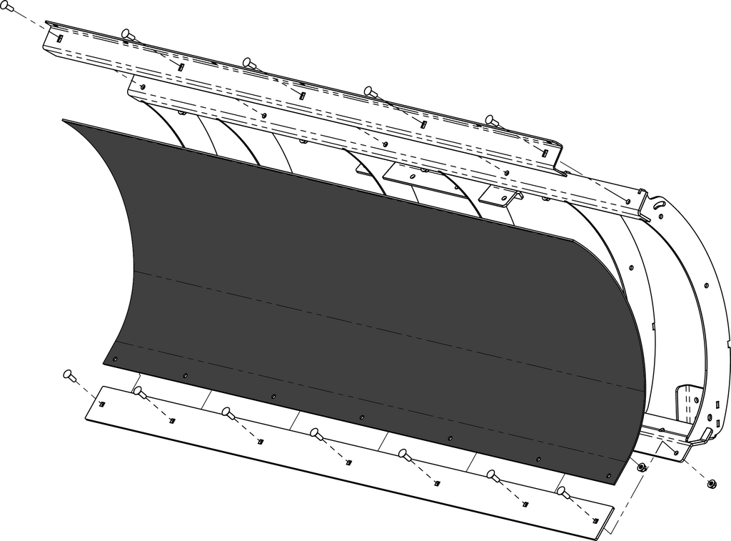 Poly Blade Replacement 72" Blade Face