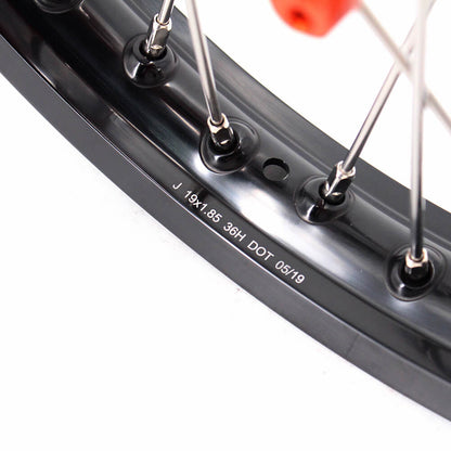 KKE 1.85*19 & 2.15*19 Flat Track Wheels for KTM EXC EXC-F EXC-W 125-530CC 2003-2025 Spoked Rims