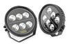 Rough Country | Black Series Halo LED Light Pair | White/Amber DRL | 6.5 Inch | Round | 70805B