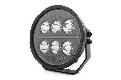 Rough Country | Black Series Halo LED Light Pair | White/Amber DRL | 6.5 Inch | Round | 70805B