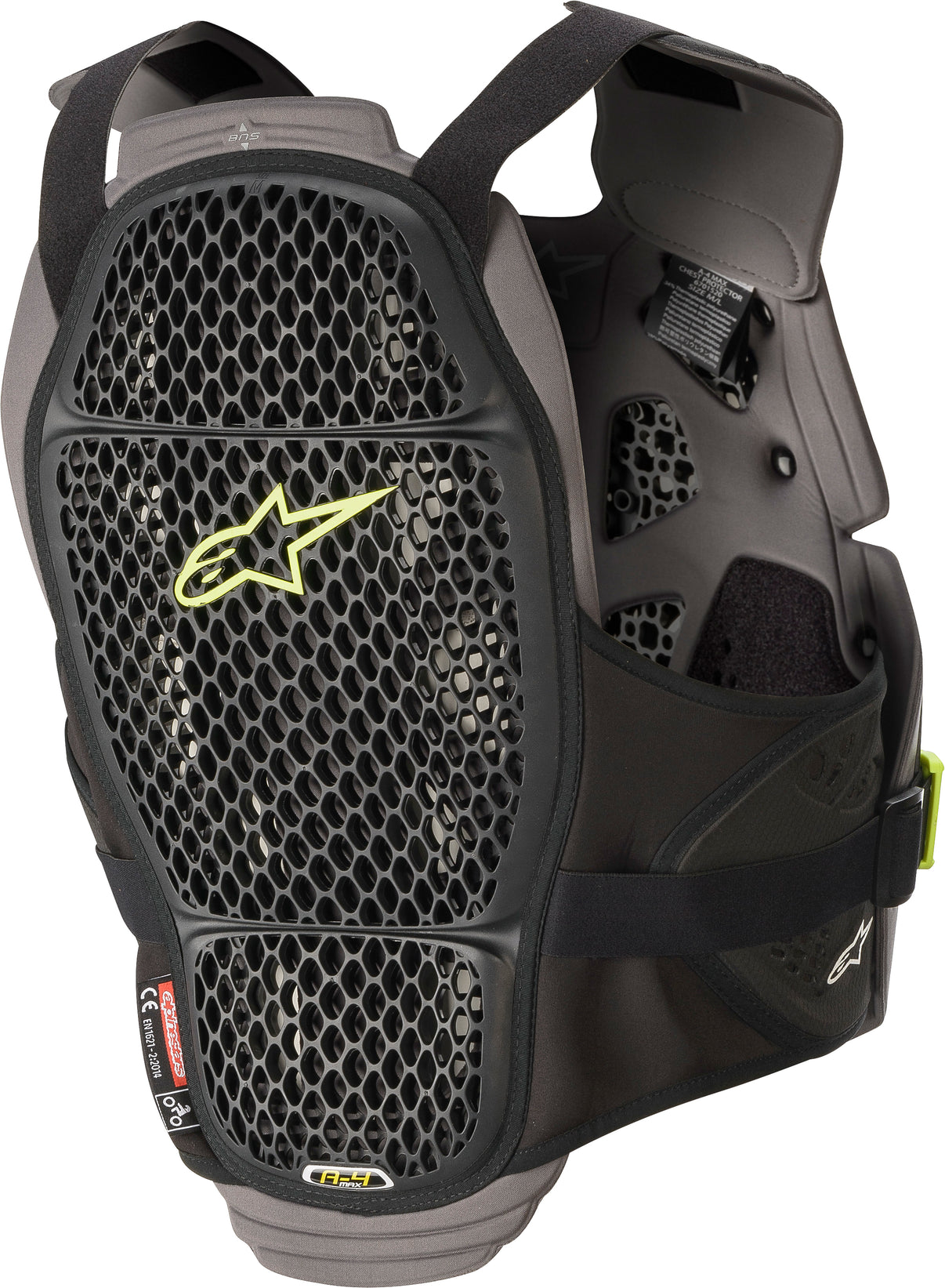 A 4 Max Chest Protector Blk/Anth/Fluo Ylw Xl/2x