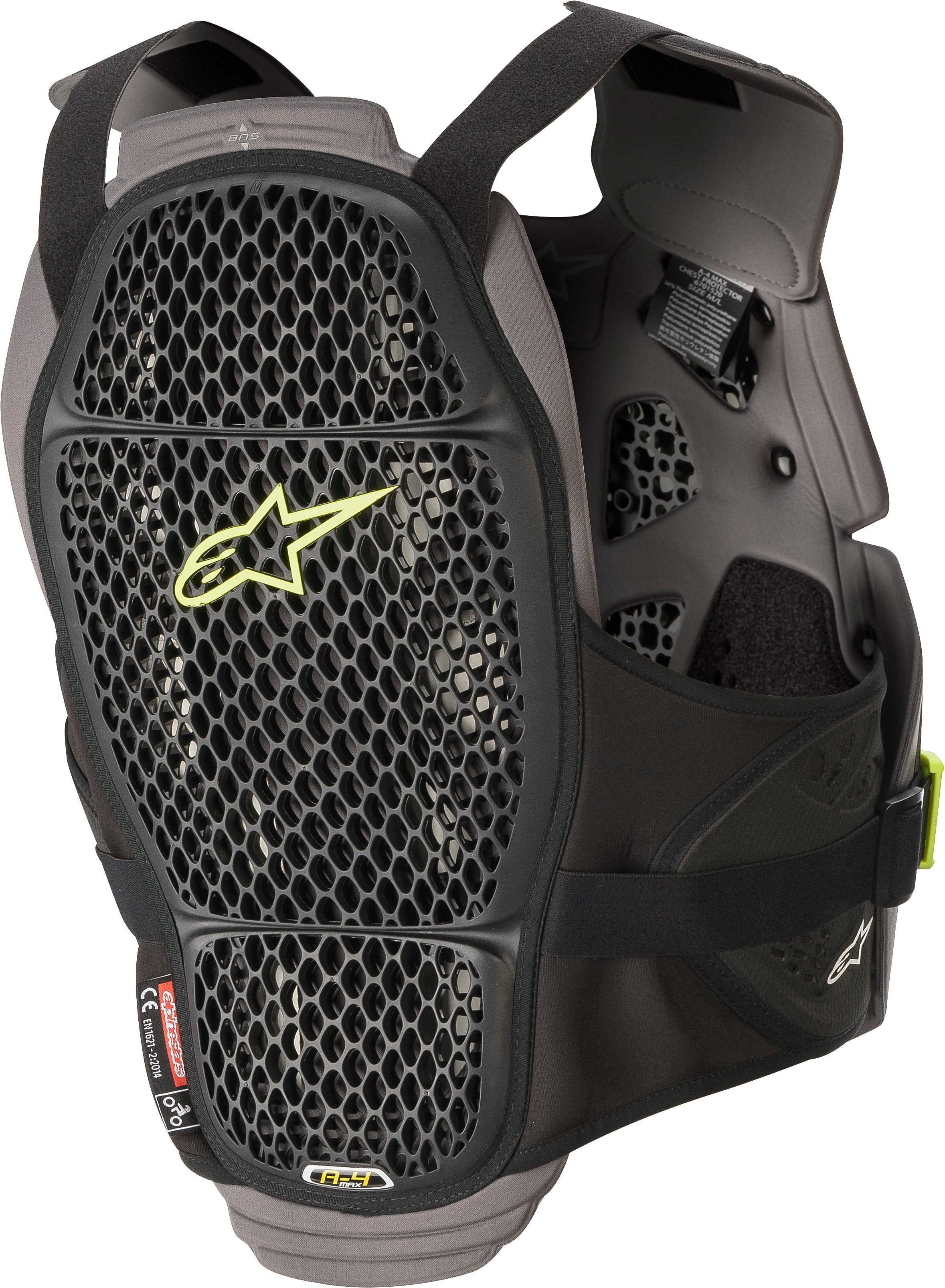 A 4 Max Chest Protector Blk/Anth/Fluo Ylw Md/Lg