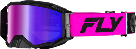 Zone Pro Goggle Pink/Black W/ Iridescent Red Mir/Smk Lens