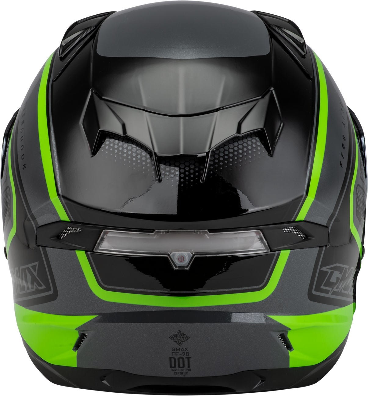 Ff 98 Aftershock Helmet Grey/Neon Green Md
