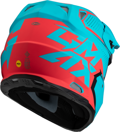Mx 96 502 Helmet Matte Blue/Red  Lg