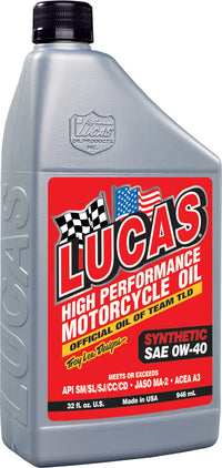LUCAS Synthetic High Performance Oil 0W-40 - Part Number 10718