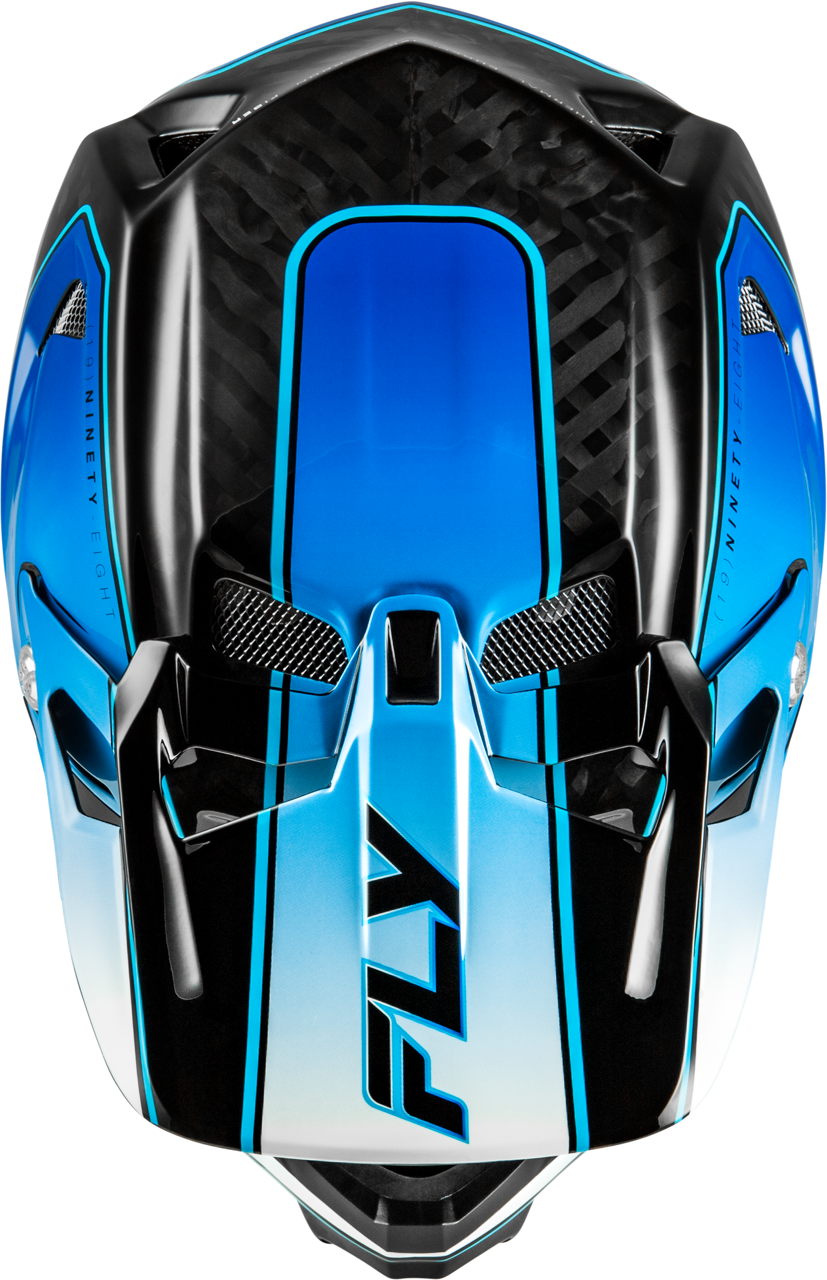 Werx R Flow Carbon Helmet Black Carbon/Blue/White Xs
