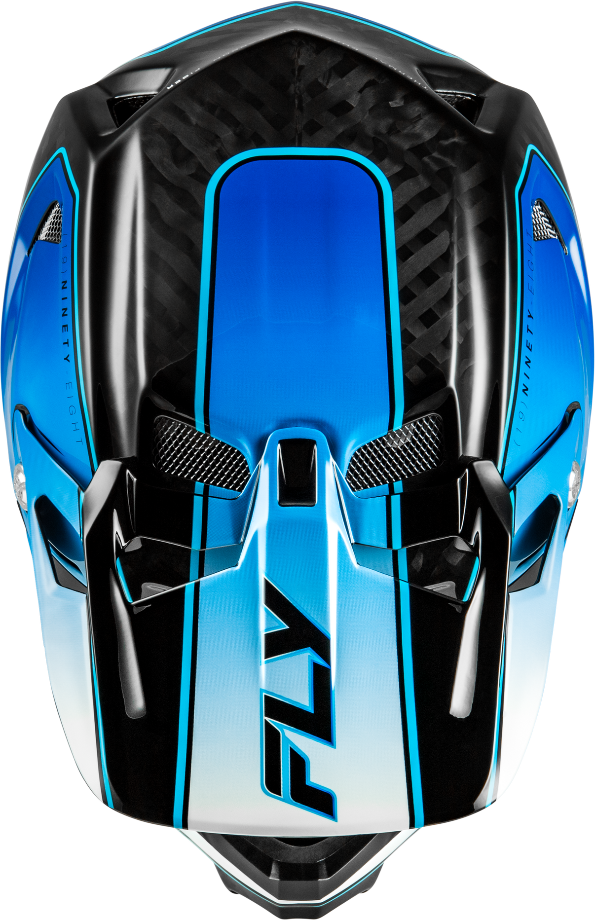 Werx R Flow Carbon Helmet Black Carbon/Blue/White Lg