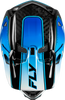 Werx R Flow Carbon Helmet Black Carbon/Blue/White Xl
