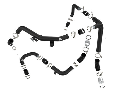 aFe 21-23 Ford Bronco V6-2.7Ltt BladeRunner Alum Hot & Cold Charge Pipe Kit - Black