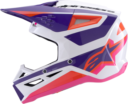 Sm3 Heat Helmet White/Purple/Pink Glossy Xs