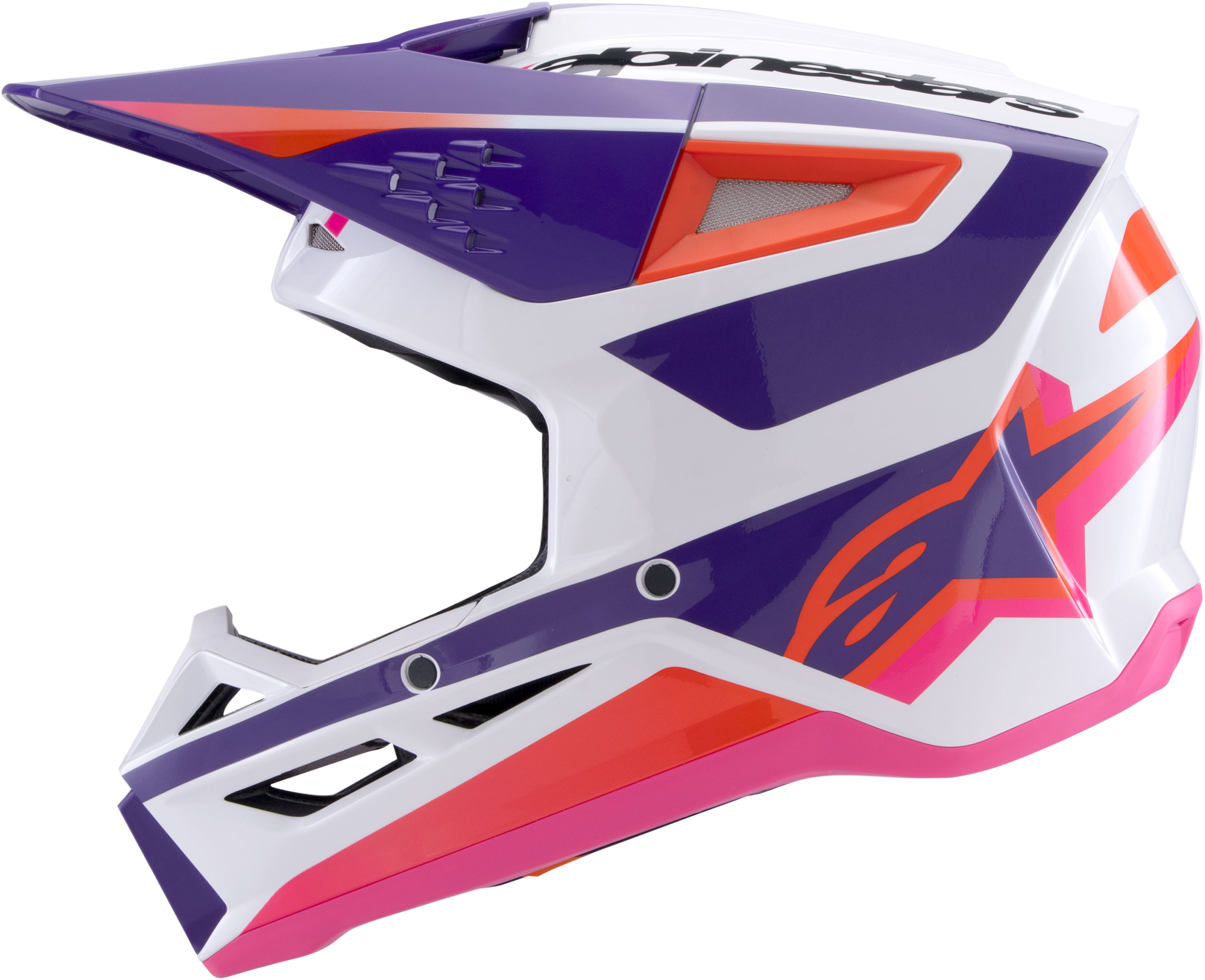 Sm3 Heat Helmet White/Purple/Pink Glossy Lg