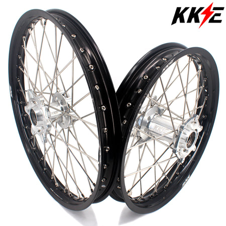KKE 21 & 18 Enduro Rims for KTM EXC EXC-F EXC-W 125-530CC 2003-2025 Silver&Black