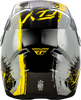 Fly Racing Kinetic Drip Youth Helmet - Grey/Black/Yellow