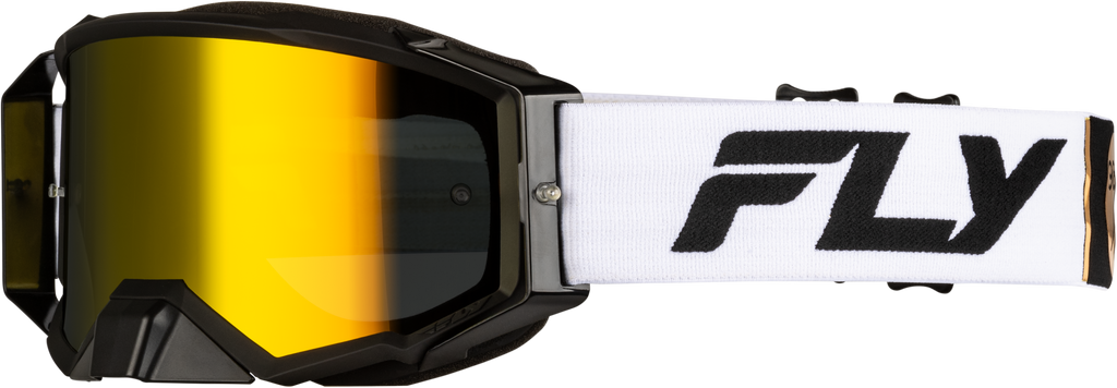 Zone Pro Goggle White/Blk/Gold W/ Gold Mirror/Smoke Lens