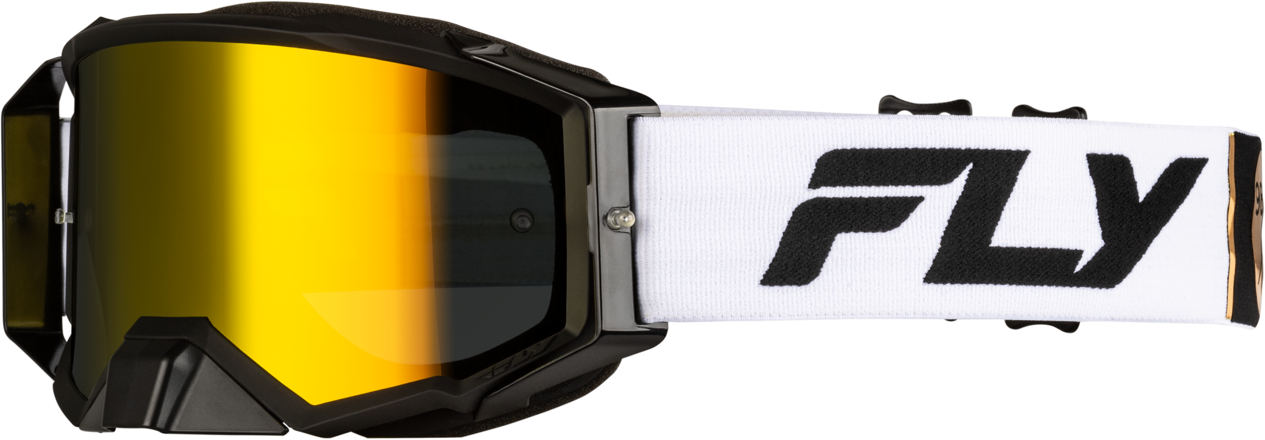Zone Pro Goggle White/Blk/Gold W/ Gold Mirror/Smoke Lens