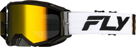 Zone Pro Goggle White/Blk/Gold W/ Gold Mirror/Smoke Lens