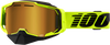 Armega Snowmobile Goggle Neon Ylw W/ Gld Mirror Lens
