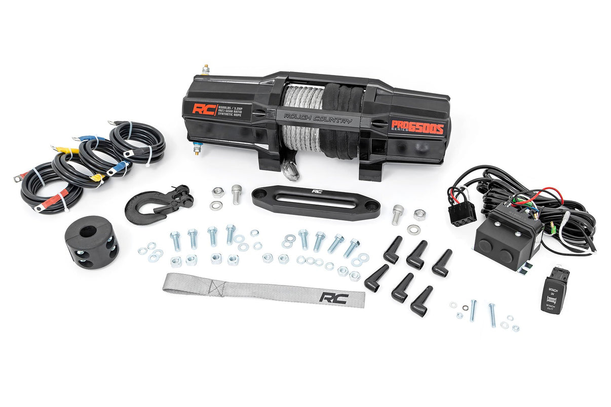 6500-LB Winch W/ Remote | UTV | Synthetic Rope | RS6500SA