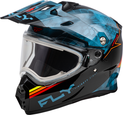 Trekker Cw Conceal Helmet Elec Shld Slate/Black/Red Xl