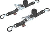 Tie Down Ratchet Sec Hook 1.5"X6' Black Pair