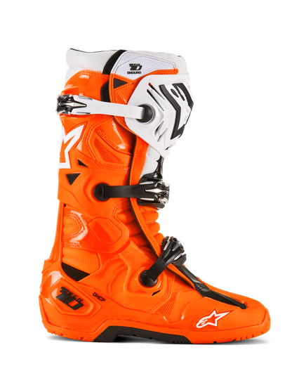 Alpinestars Tech 10 Enduro Boots - Orange Fluo/Black/White - Part Number 2010025-4512-7