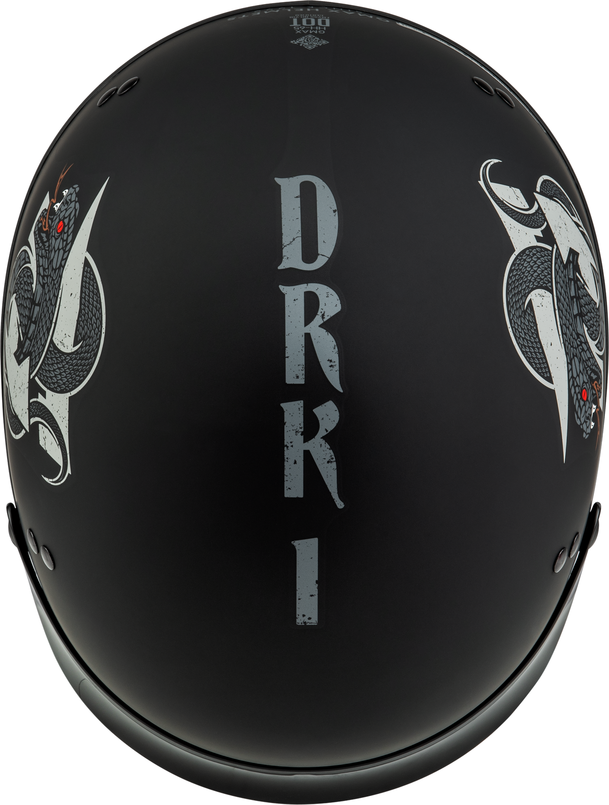 Hh 65 Drk1 Helmet W/ Peak Matte Black/Grey Xl