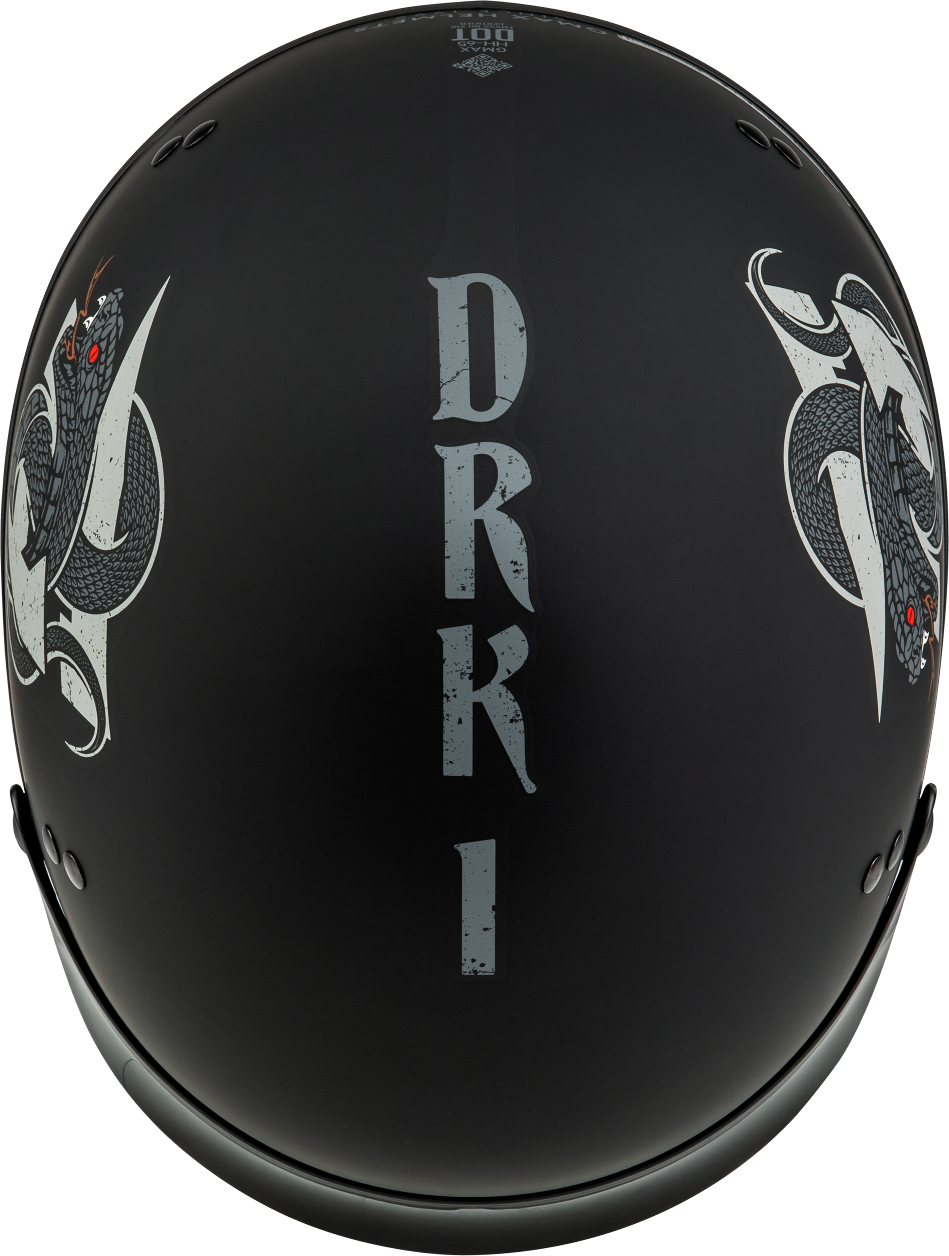 Hh 65 Drk1 Helmet W/ Peak Matte Black/Grey Xl