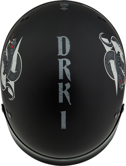 Hh 65 Drk1 Helmet W/ Peak Matte Black/Grey Xl