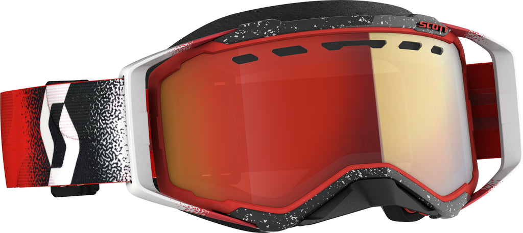 SCOTT Prospect Snwcrs Goggle 272846-1030312 - White/Red with Enhancer Red Chrome Lens