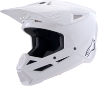 Sm3 Solid Helmet White Glossy Xs