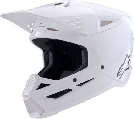 Sm3 Solid Helmet White Glossy Md