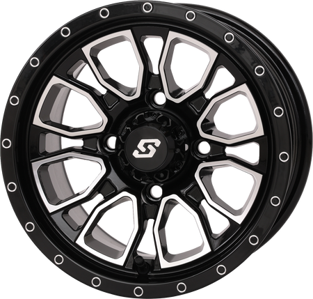 Fusion Wheel 12x7 5+2 4/110 Gloss Blk/Machined
