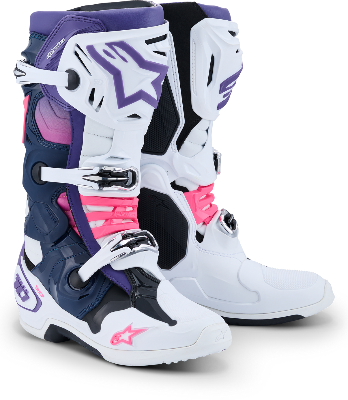 Tech 10 Wht/Violet/Nvy Bl/Pnk Fl 8