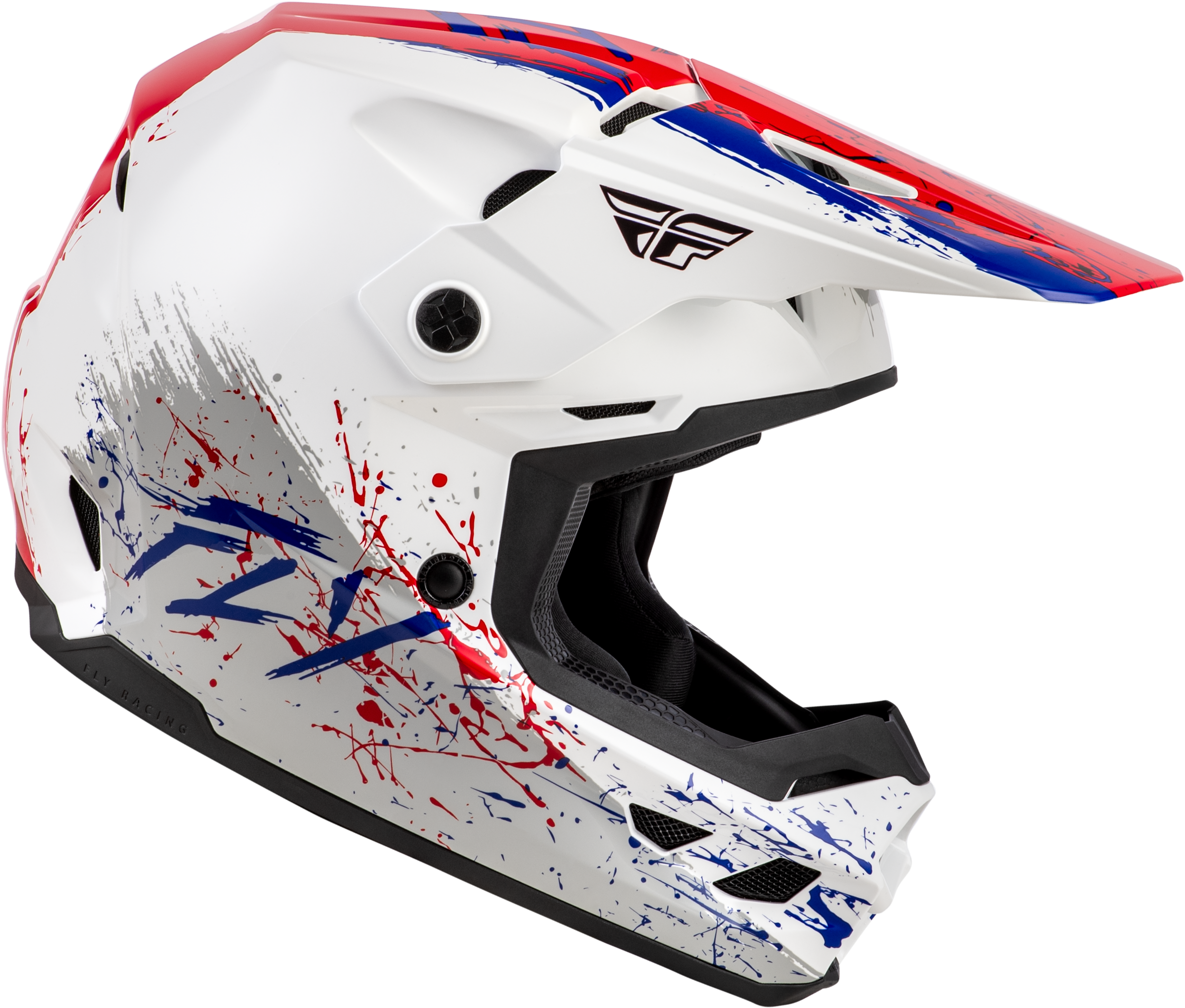 Youth Kinetic Drip Helmet Red/White/Blue Yl