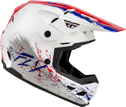 Youth Kinetic Drip Helmet Red/White/Blue Yl