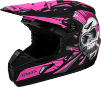 Youth Mx 46y Unstable Helmet Matte Black/Pink Ys