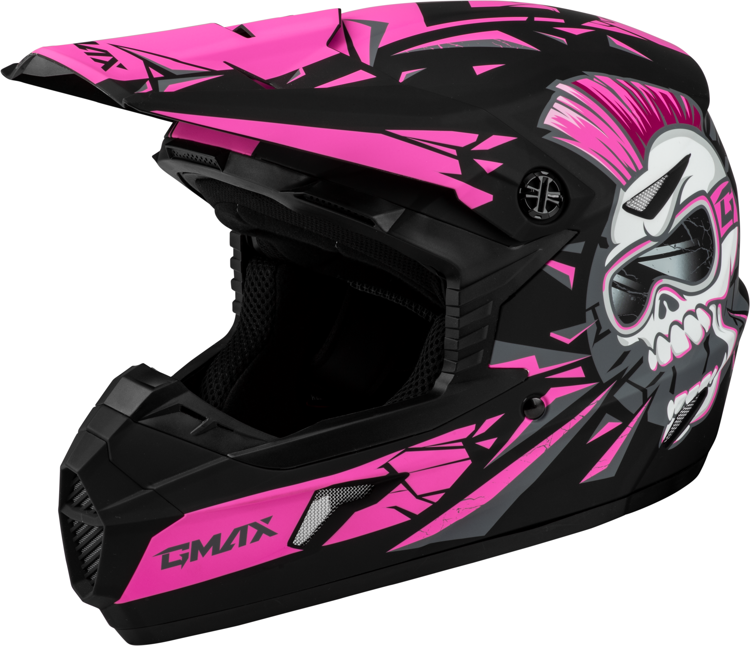 Youth Mx 46y Unstable Helmet Matte Black/Pink Ys