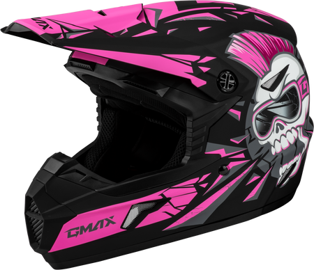 Youth Mx 46y Unstable Helmet Matte Black/Pink Ys