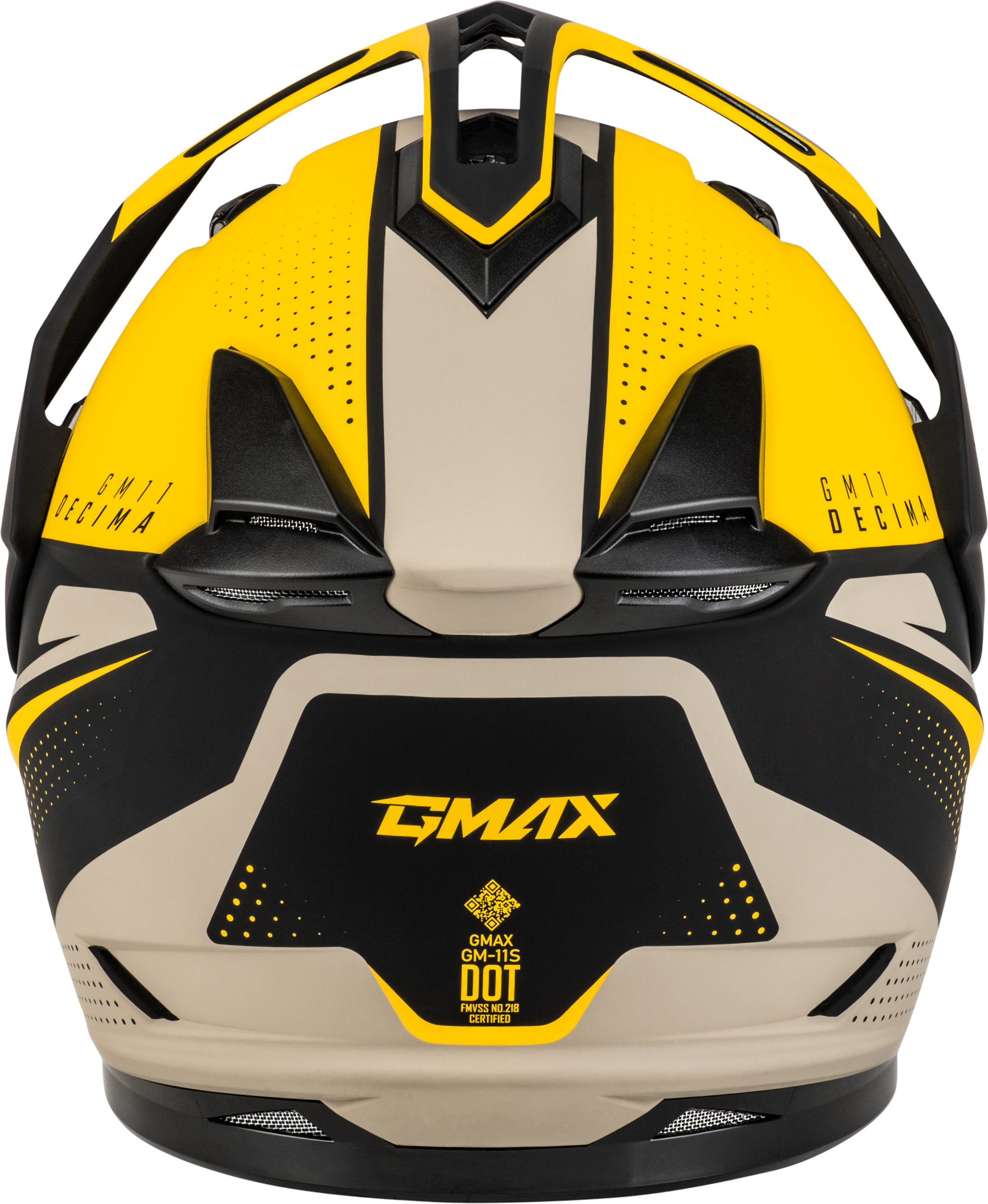 Gm 11 Decima Helmet Matte Black/Yellow/Grey 2x