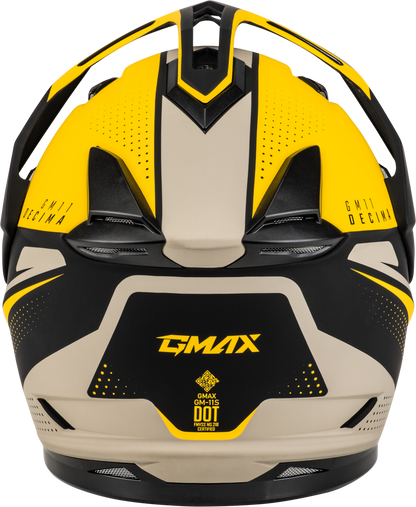 Gm 11 Decima Helmet Matte Black/Yellow/Grey 2x