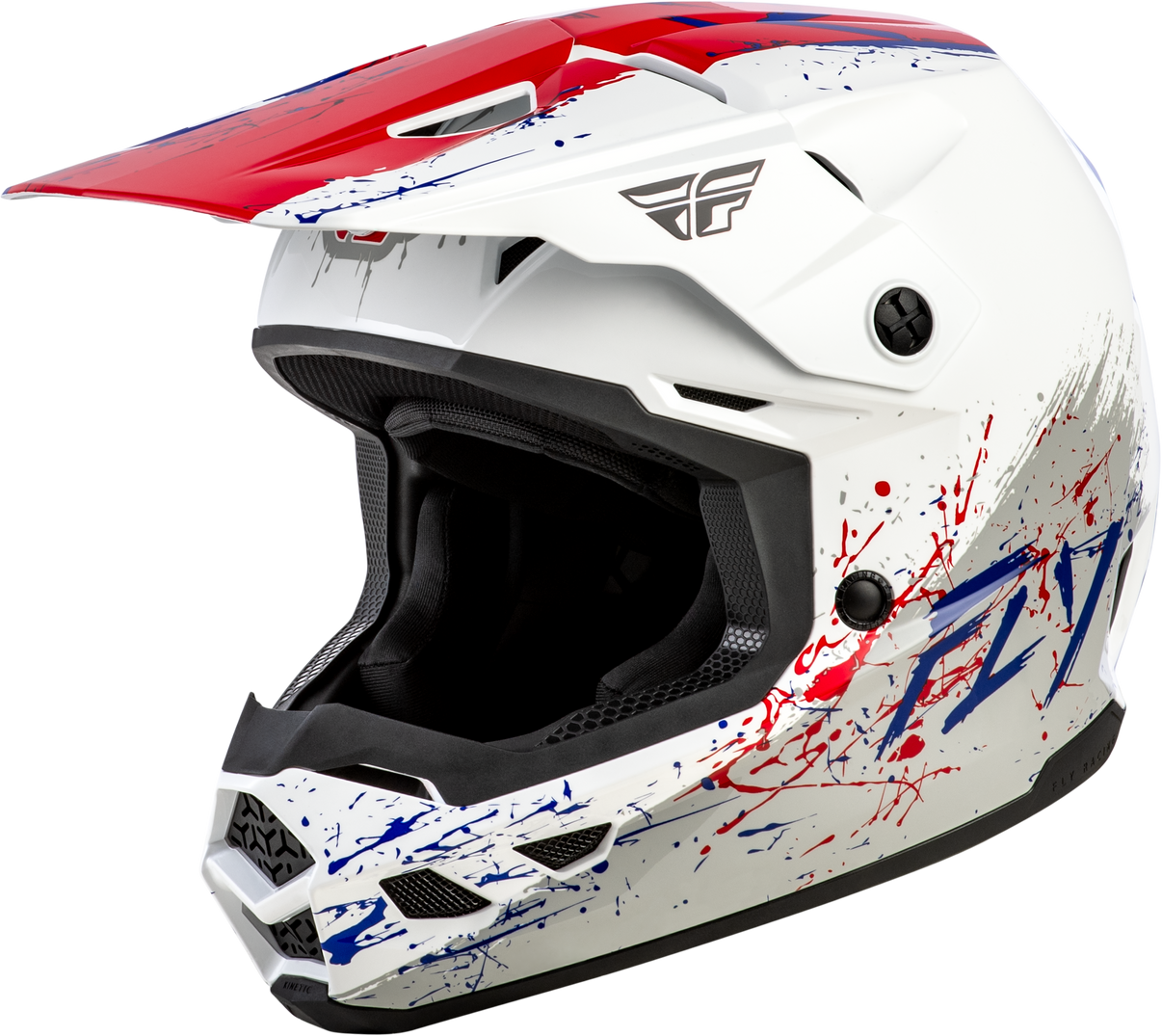 Youth Kinetic Drip Helmet Red/White/Blue Yl