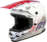Youth Kinetic Drip Helmet Red/White/Blue Yl