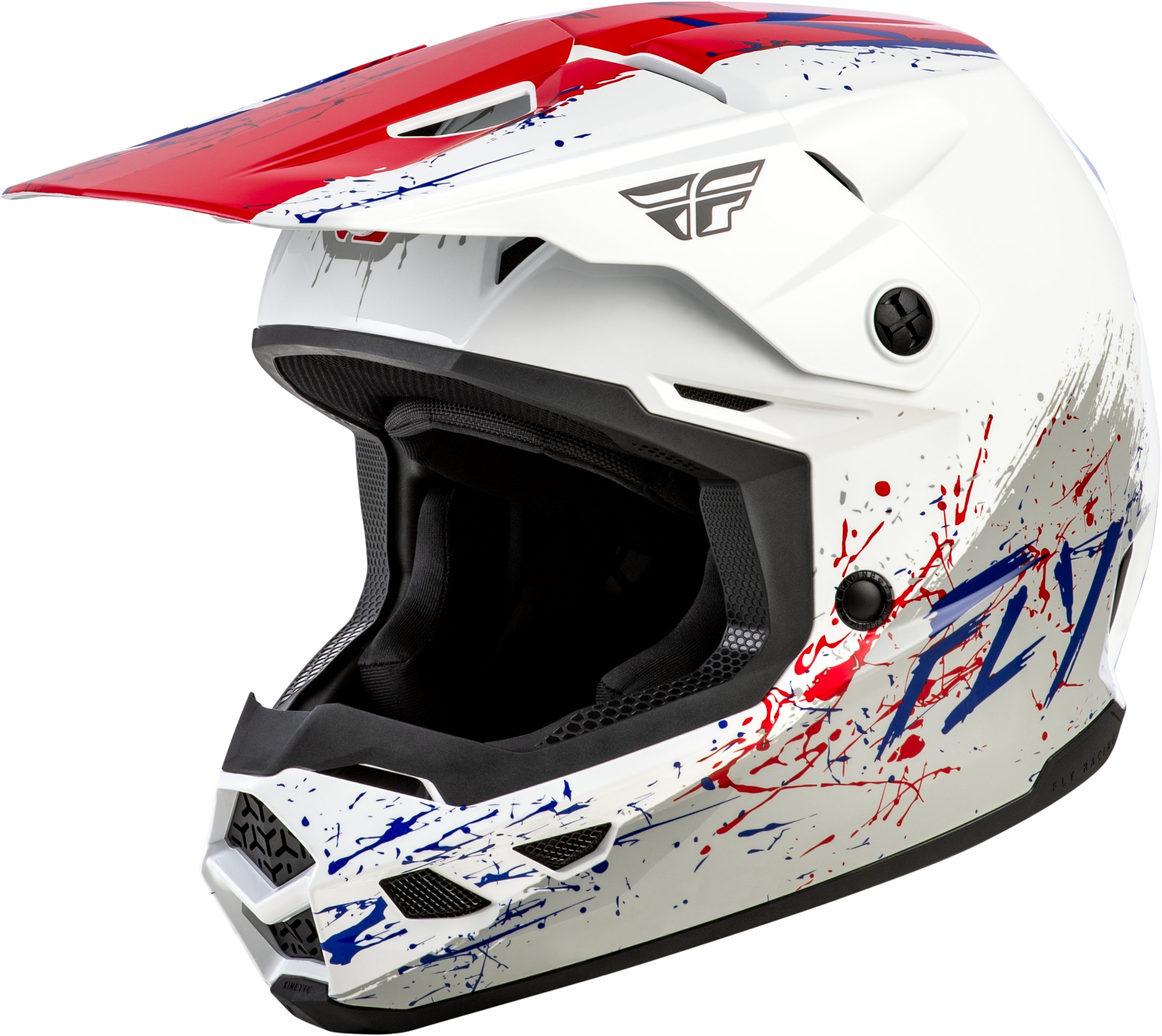 Youth Kinetic Drip Helmet Red/White/Blue Yl