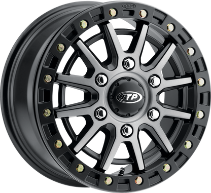 ITP SD10 Grey/Black Ring Wheel - 16x7, 6/5.5 Bolt Pattern, 6+1 Offset