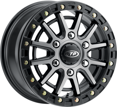 ITP SD10 Grey/Black Ring Wheel - 16x7, 6/5.5 Bolt Pattern, 6+1 Offset