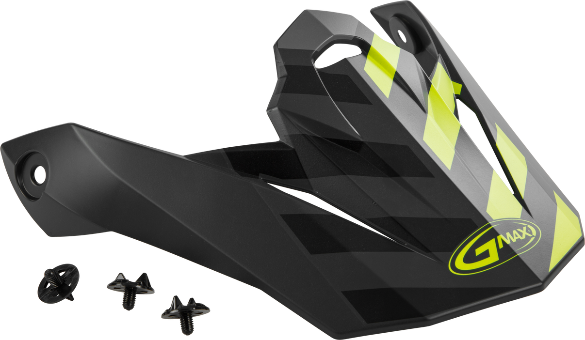 Visor W/Screws Fame Mx 86 Matte Dark Grey/Hi Vis