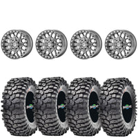 Super ATV MADLock Satin Gunmetal beadlock on Maxxis Roxxilla | 4/156